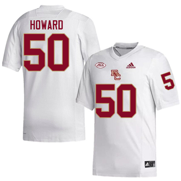 Boston College Eagles #50 Sean Howard College Football Jerseys Stitched-White